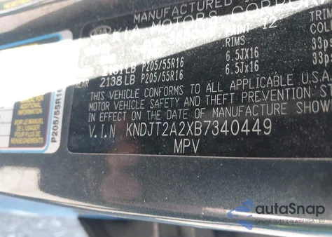 2011 Kia Soul + z USA, uszkodzony, nr VIN KNDJT2A2XB7340449